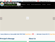 Tablet Screenshot of jmjcollege.ac.in